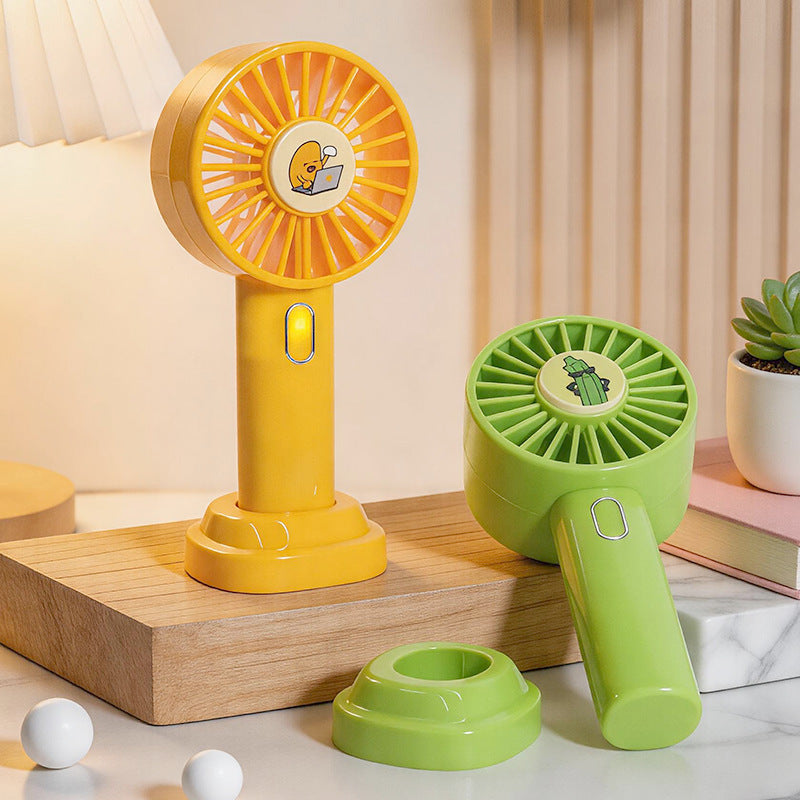 Grønn mini USB-håndvifte for damer, gir rask avkjøling og komfort på farten.
