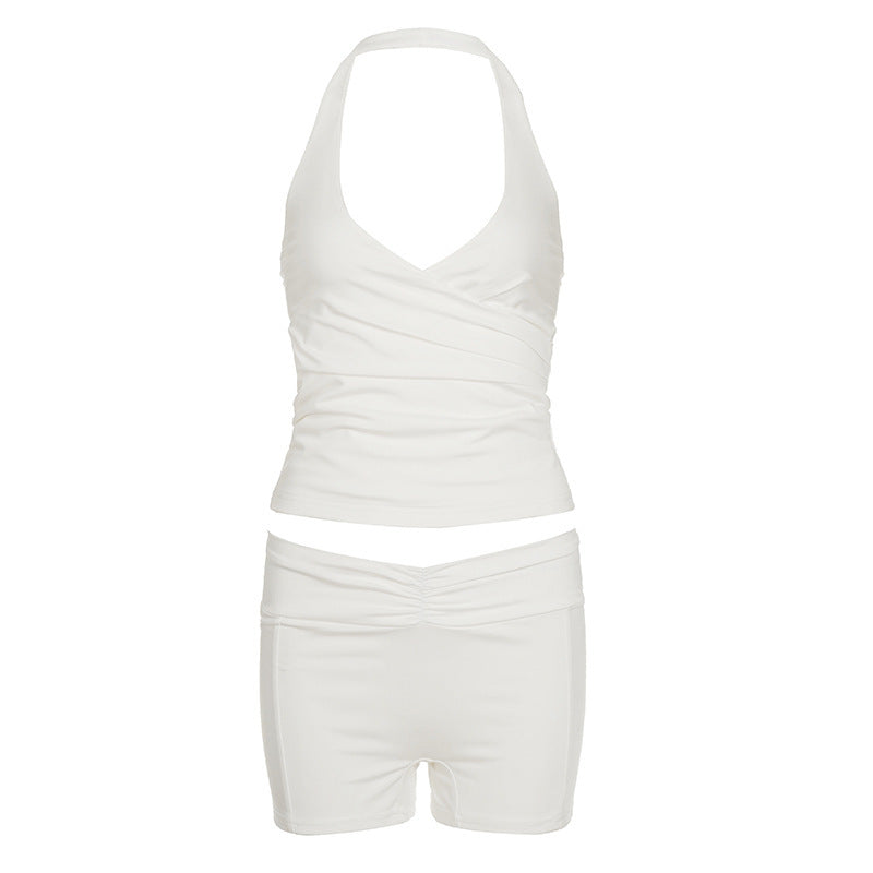 Justerbart shorts bikini-sett for damer, perfekt for bade- og strandaktiviteter. Mote badeklær.