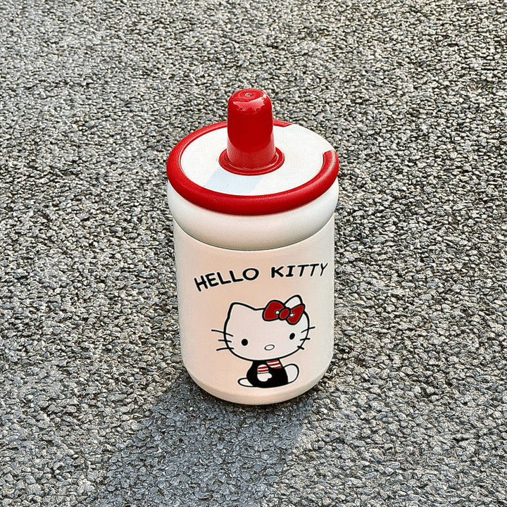 Søt Hello Kitty drikkekopp for dame, 500 ml. Rosa vannflaske med lekkasjesikkert lokk, perfekt gave.