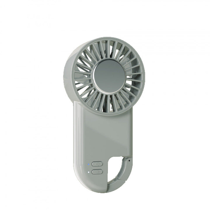 Kompakt unisex bærbar speilvifte for frisk kjøling på farten. Håndholdt, oppladbar sommergadget.
