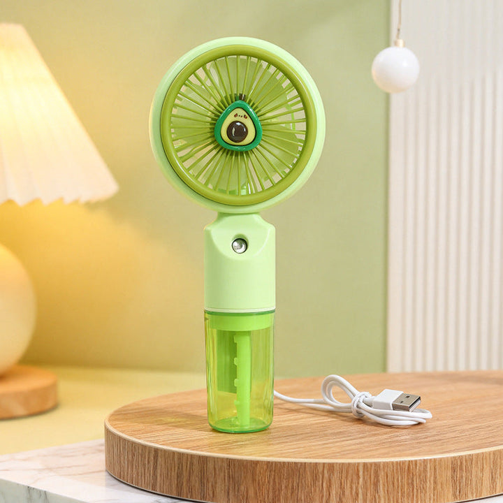 Ergonomisk designet bærbar vifte med forfriskende vannspray, perfekt sommerutstyr.
