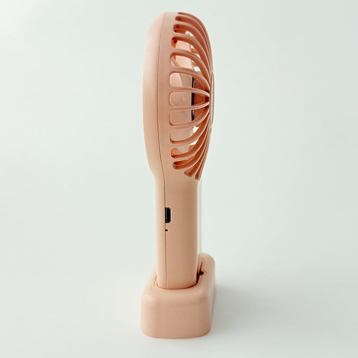 Hvit bærbar mini USB håndvifte. Gir kjølig avkjøling og komfort, perfekt for sommer, kontor og reise.