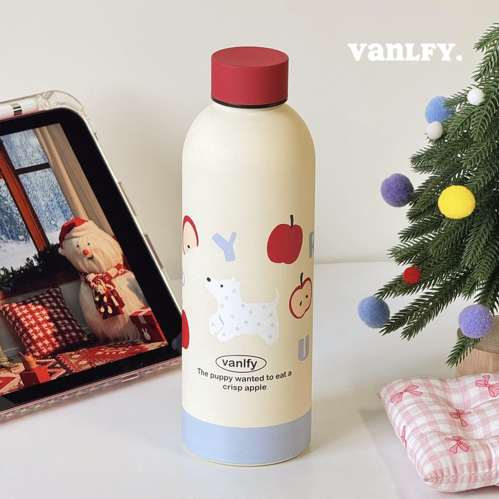 Gaveide: Hello Kitty isolert drikkeflaske, 500 ml. Rustfri stål termos som passer perfekt for jenter.