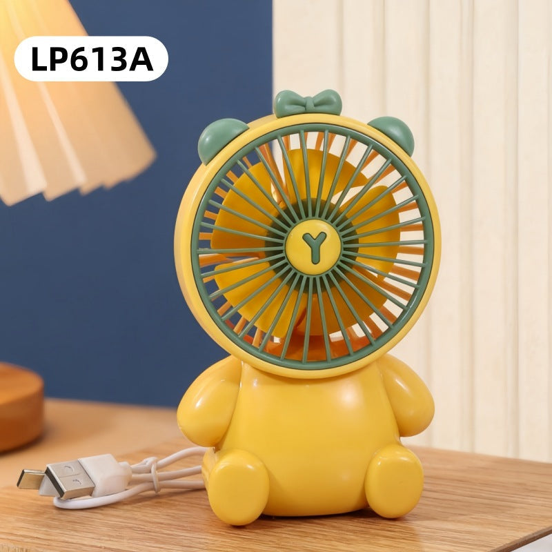 Søt dyredesign USB vifte. Liten og bærbar for kontor, hjemmekontor, og reisekjøling.