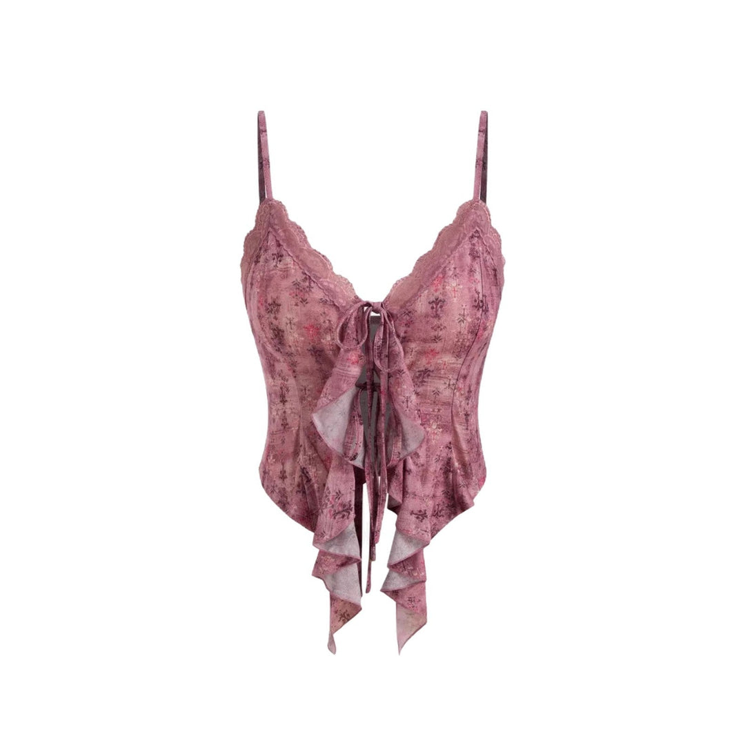Vakker feminine bluse for kvinner med lekre volanger, en elegant og justerbar topp for enhver anledning.