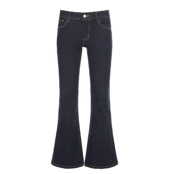 Allsidige dame flared jeans i tidløs vintage design, egnet for både vår og sommer bruk.