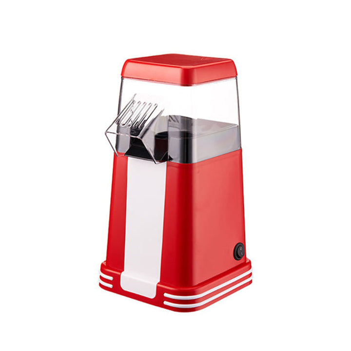 Detaljert bilde av vintage popcornmaskin 1200W. Perfekt for å lage popcorn til fest og hjemmekino.