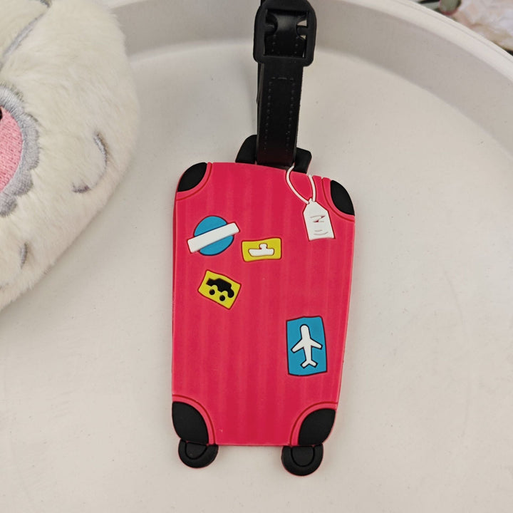 Fargerik silikonetikett for bagasje. Lekent reiseveske-design som gjør din koffert personlig og gjenkjennelig.