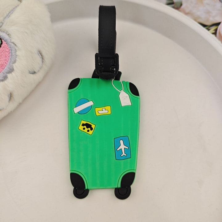 Reiseveske-design bagasjeetikett i silikon. Et fargerikt og unikt reisetilbehør for all bagasje.