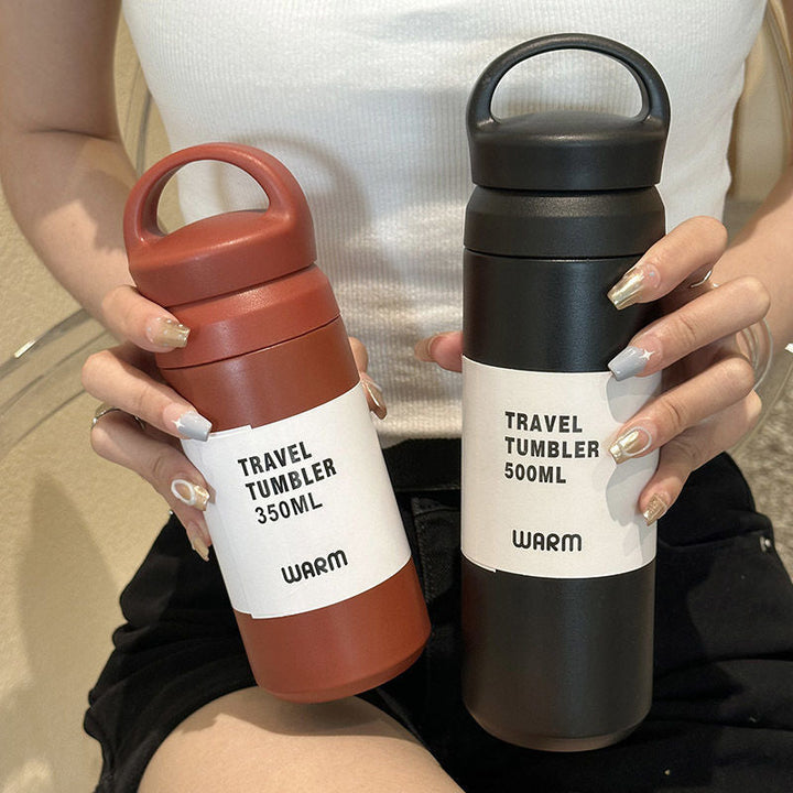 Isolert termokopp 350ml for kvinner, ergonomisk designet for varm/kald drikke. Praktisk reisekrus i stål.