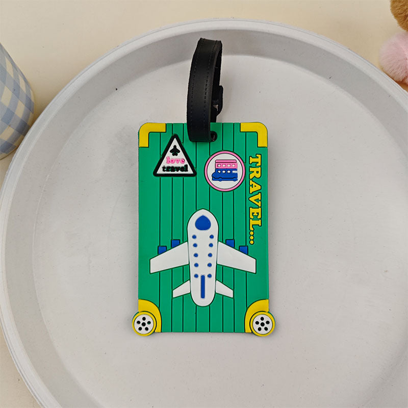Reiseklar koffertlapp: Robust bagasjetag med flydesign, enkel å feste og se.