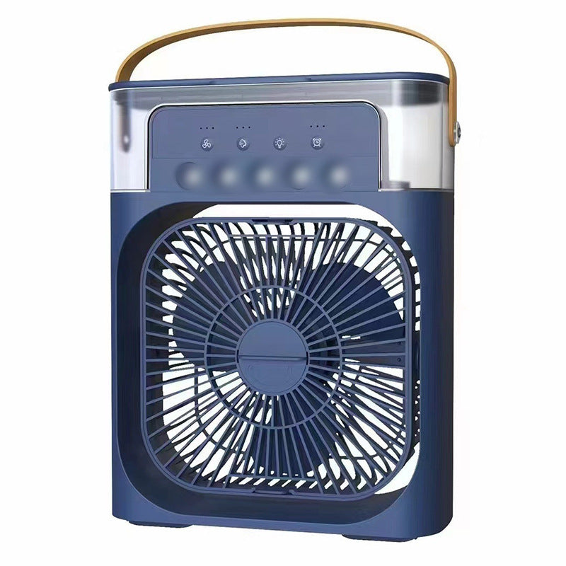 Kompakt hvit personlig kjølevifte for dame, ideell for reise og enkel å bære. Effektiv sommer ventilator.