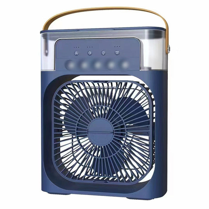 Kompakt hvit personlig kjølevifte for dame, ideell for reise og enkel å bære. Effektiv sommer ventilator.