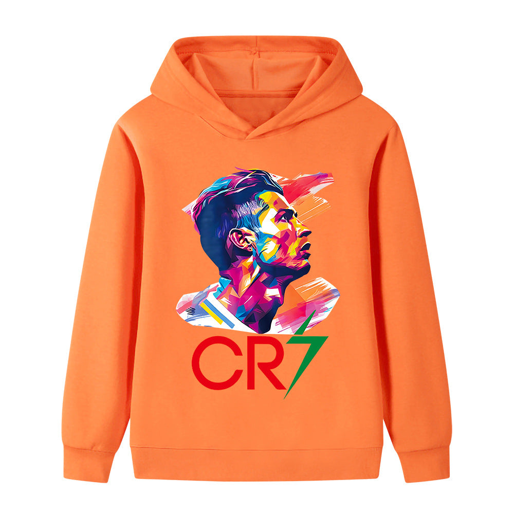 Barneklær: Komfortabel fotball hoodie. Slitesterk hettegenser for gutter og jenter.