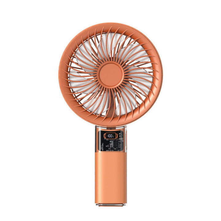 Bærbar smart håndholdt vifte for kjøling på reise. Oppladbar personlig minifan med USB lading for sommerkomfort.