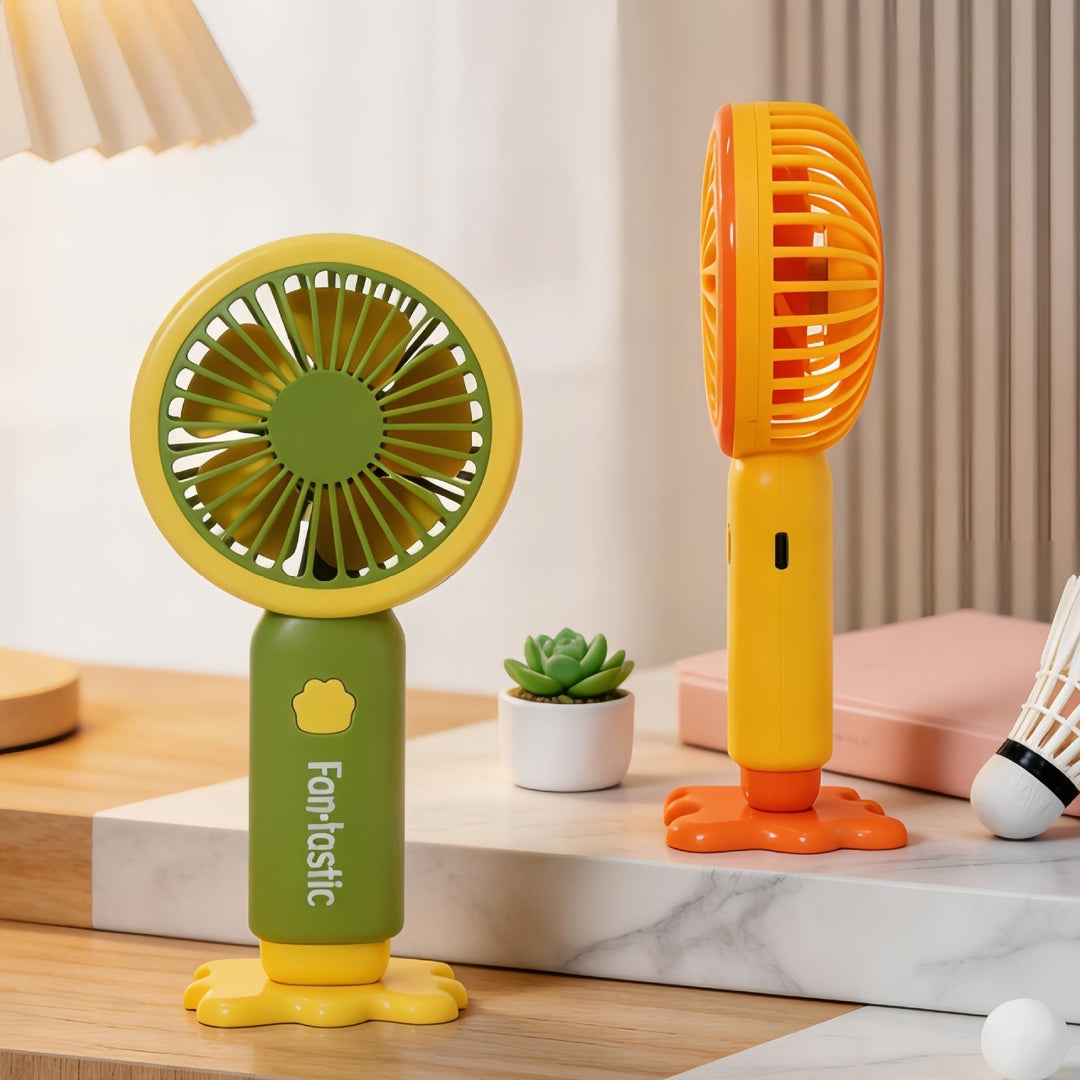 Bærbar håndvifte med sjarmerende dyremotiv, perfekt for avkjøling på farten. Lettvekt USB-vifte for sommerbruk.
