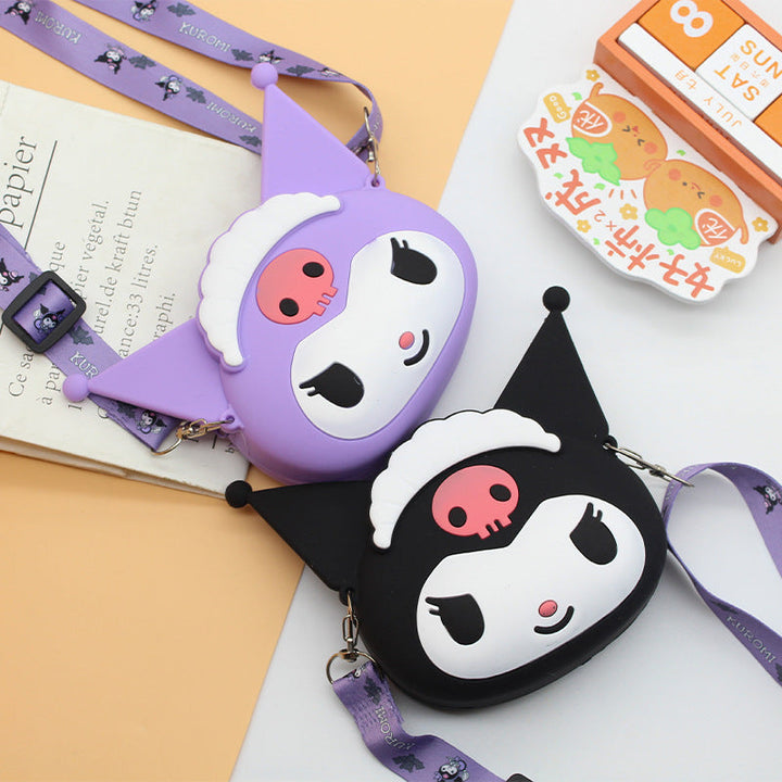 Trendy dame skulderveske i silikon med morsomt tegneseriedesign. Perfekt crossbody tilbehør for damemote.