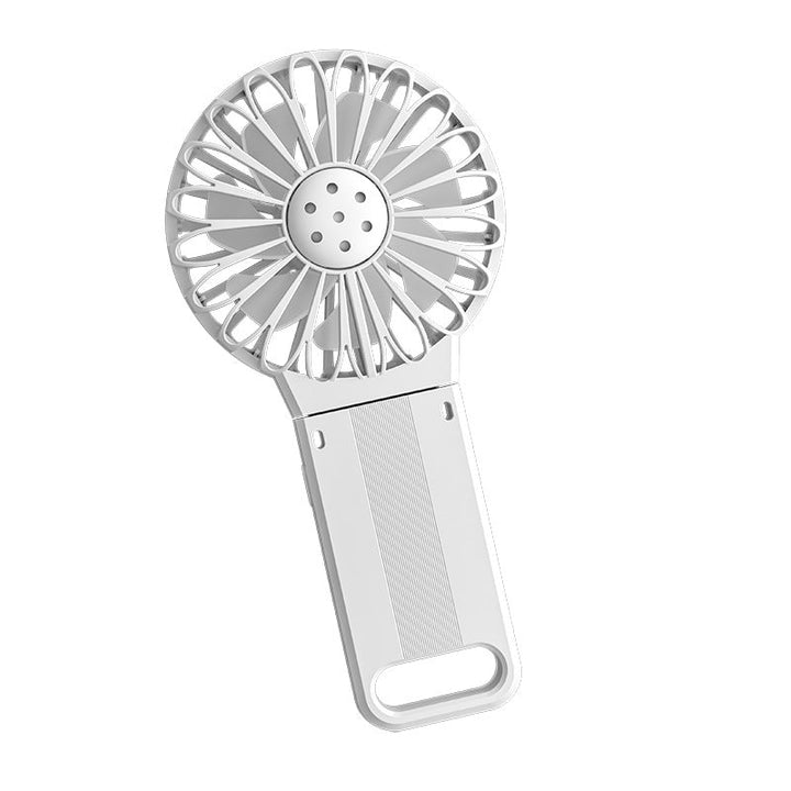 Liten, oppladbar bærbar vifte med USB-tilkobling, perfekt for sommervarmen. Kompakt personlig kjøleutstyr.