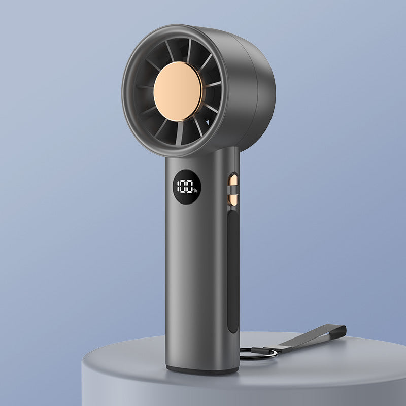 Bærbar og stillegående mini-vifte for damer, oppladbar via USB. Perfekt reisevifte for personlig komfort.