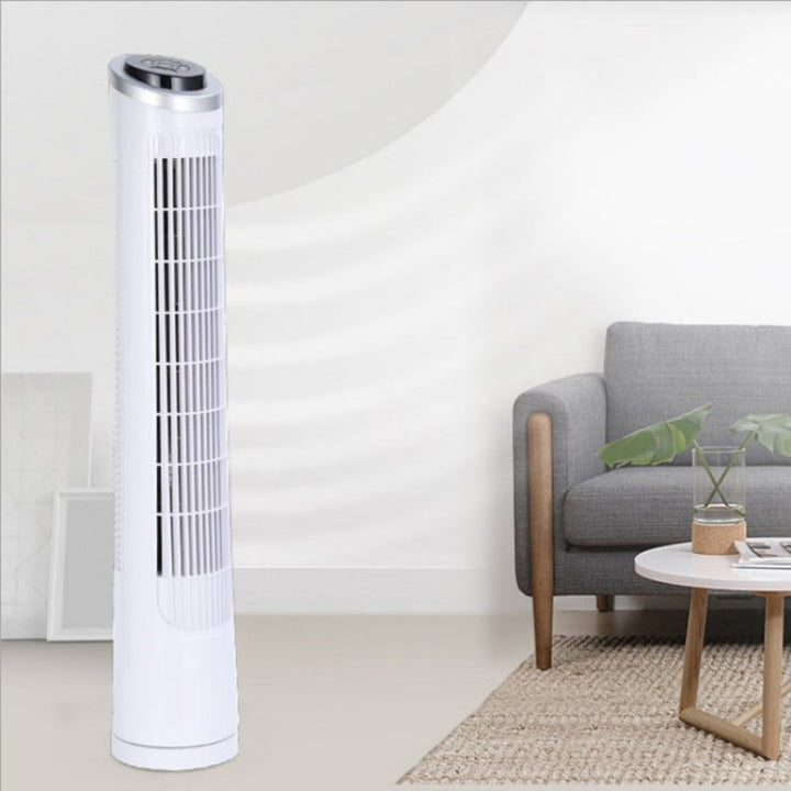 Moderne tårnvifte med slank design som gir frisk, svalende luft for komfortabel ventilasjon.