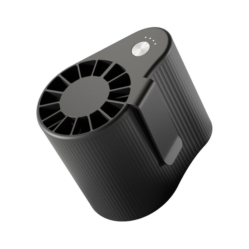 Kompakt hvit USB minivifte med justerbar vinkel, ideell for skrivebord eller nattbord. Effektiv personlig avkjøling.