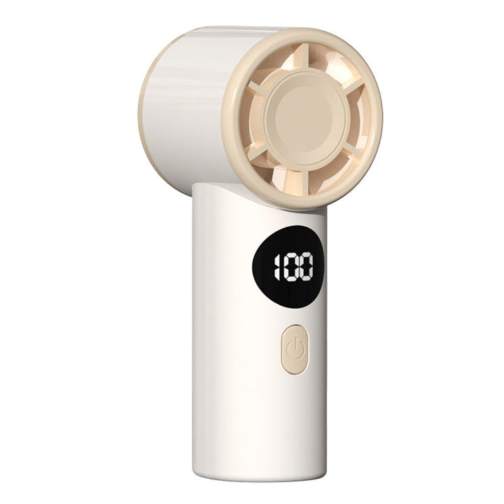 Elegant svart personlig minivifte med stativfunksjon, USB-lading. Gir stilren og effektiv kjølekomfort for kontor og hjem.