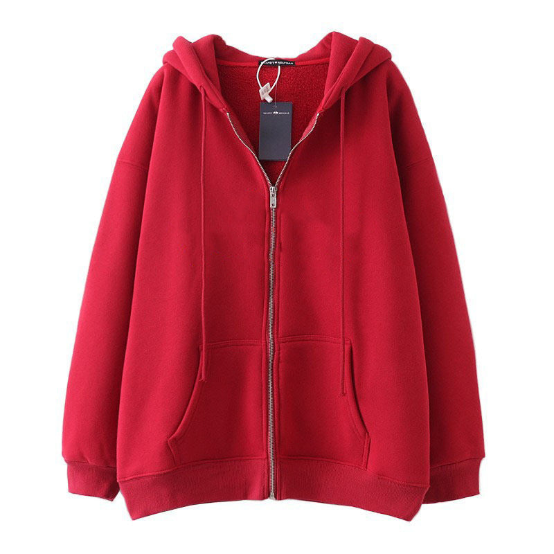 Feminin oversized hettegenserjakke, med praktiske lommer, for en avslappet og stilig look.