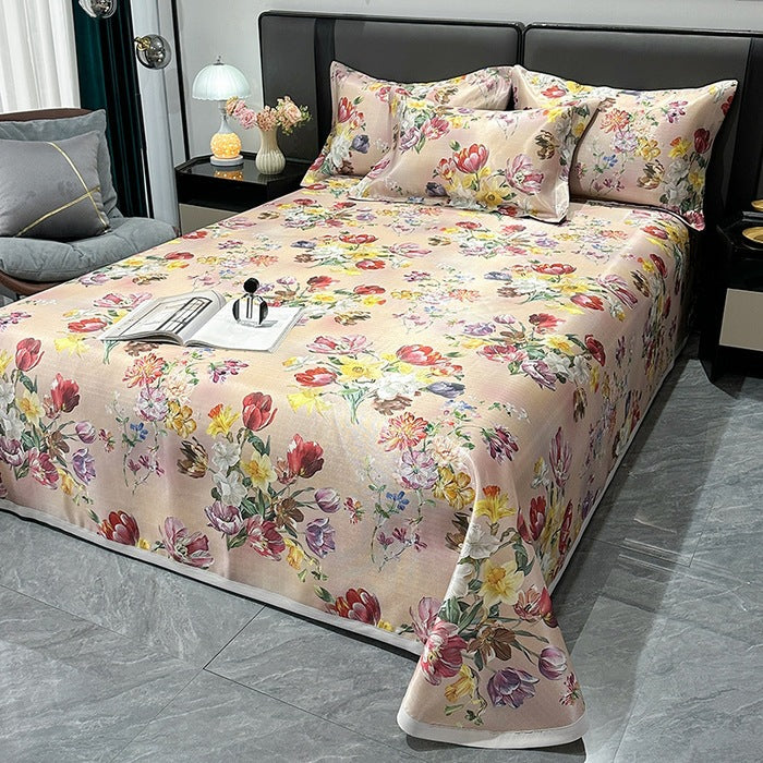 Forvandle soverommet med dette luksuriøse sengeteppet med blomster, svaner og elegant interiør.