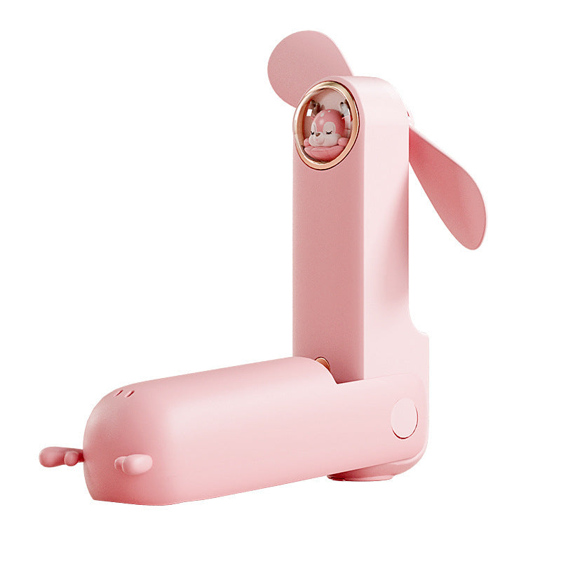 Rosa bærbar mini vifte, perfekt for personlig avkjøling på reise, kontor og sommerbruk.