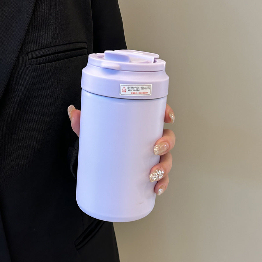 Stilig BPA-fri termokopp for kvinner, 500 ml, med håndtak. Ideell isolert drikkeflaske for jobb og fritid.