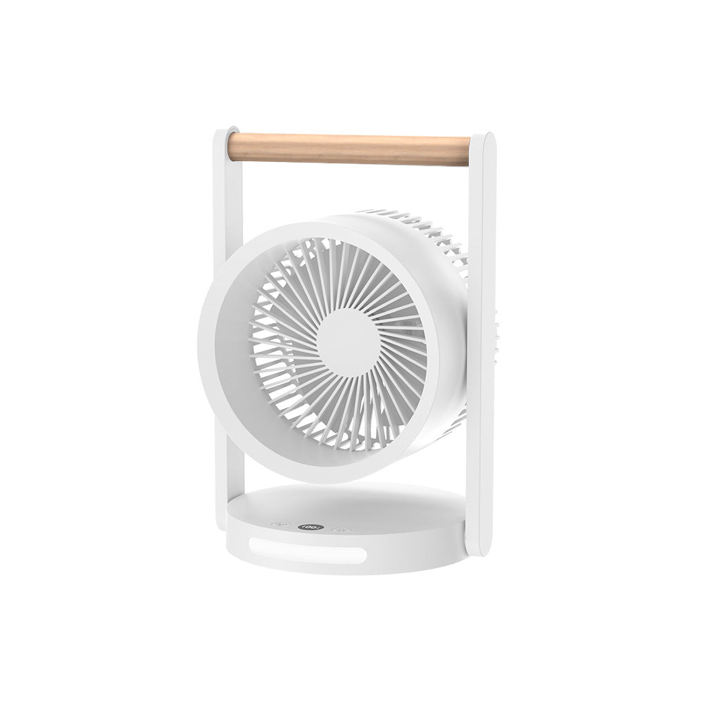 Bærbar bordvifte med lang batteritid, perfekt for kjølig sommer på hjemmekontoret eller ute.