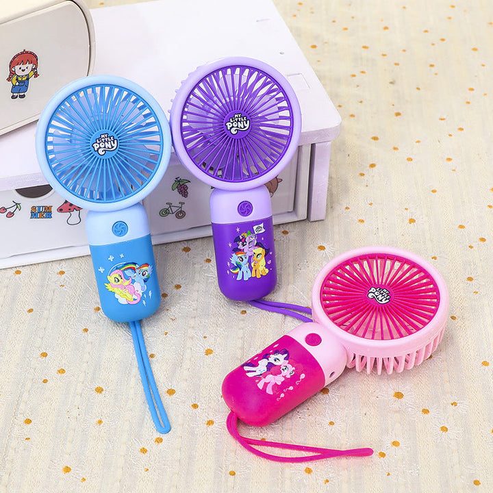 Fleksibel lilla mini-vifte, perfekt for kontor, reise og sommer. Kompakt design for enkel transport.