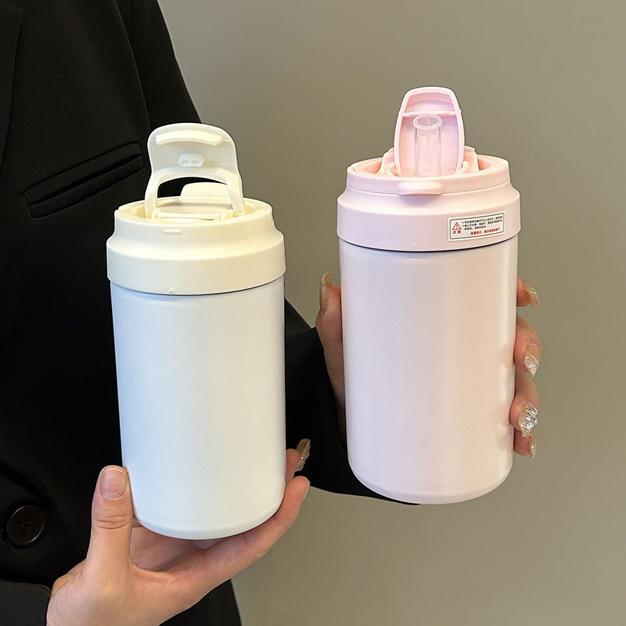 BPA-fri isolert termokopp 500 ml for kvinner. Lekkasjesikker med håndtak, ideell for varm og kald drikke på farten.