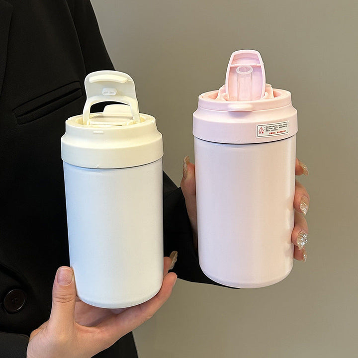 BPA-fri isolert termokopp 500 ml for kvinner. Lekkasjesikker med håndtak, ideell for varm og kald drikke på farten.