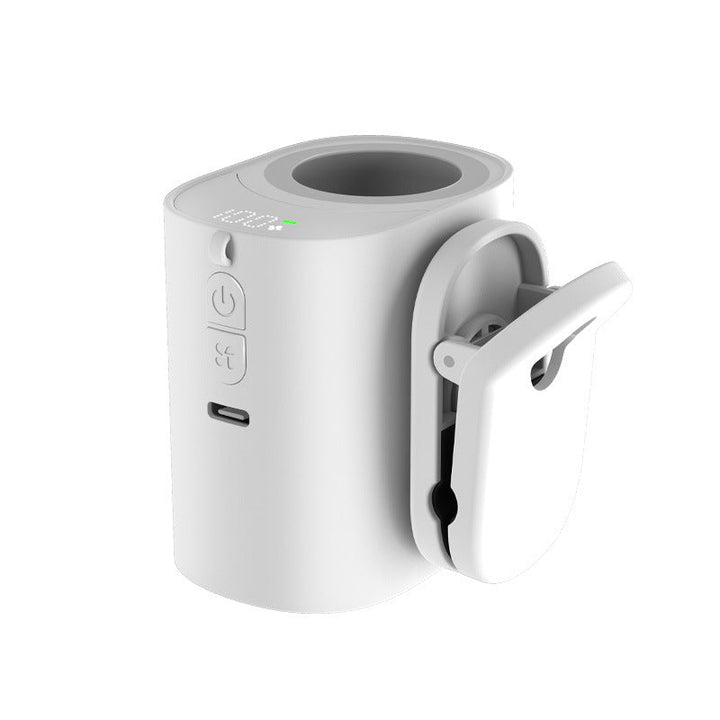 Energibesparende og stille hvit personlig mini luftkjøler. Perfekt kjøleapparat for jobb eller hjemme.