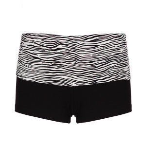 Dame shorts med høy midje, synlig design bakfra som fremhever den sporty og komfortable passformen for trening.
