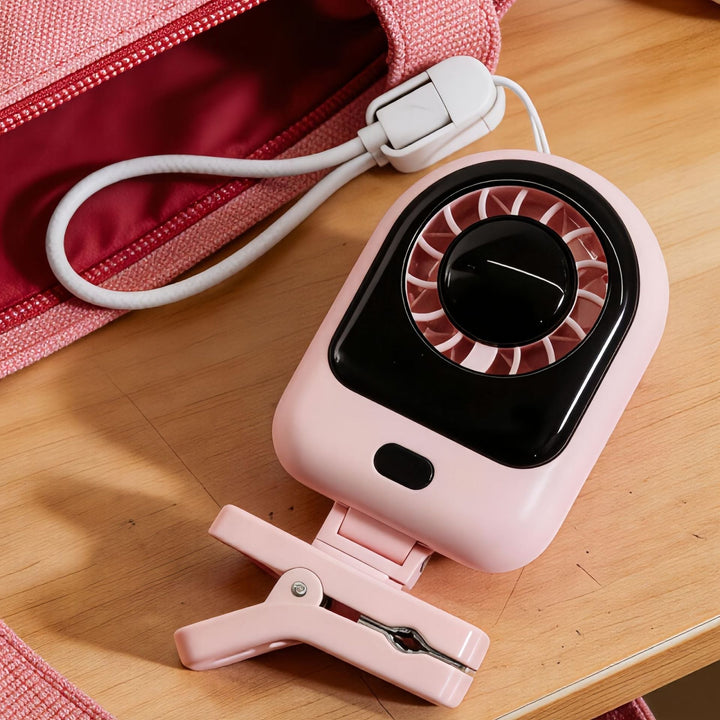 Bærbar USB-minivifte med justerbar hastighet for effektiv personlig kjøling på kontoret eller reise.