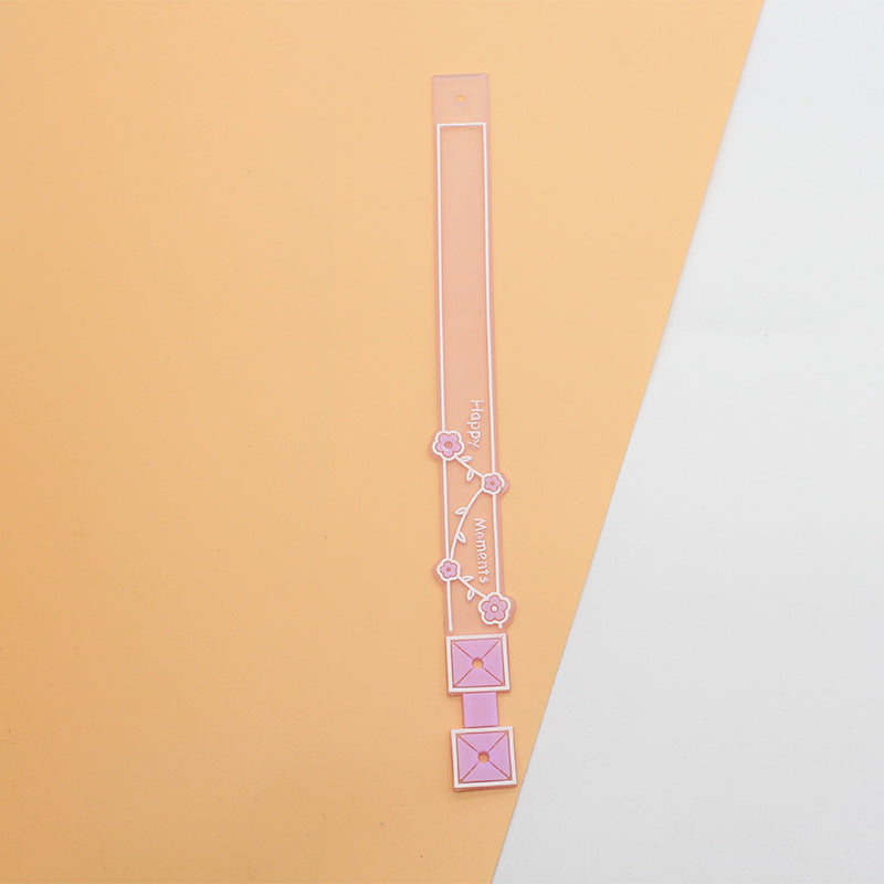 Sett av blomsterdesign bokmerker i transparent utførelse, perfekt gave til bokelskere.