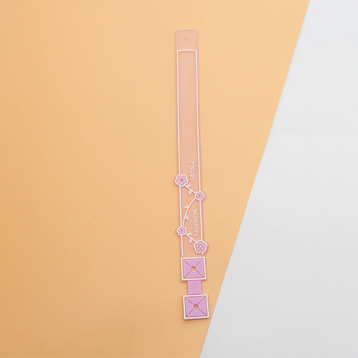 Sett av blomsterdesign bokmerker i transparent utførelse, perfekt gave til bokelskere.