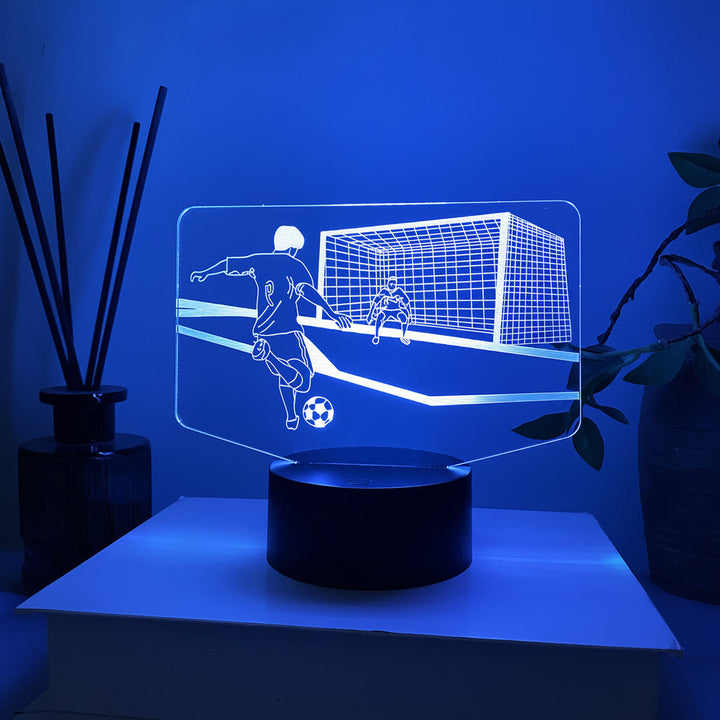 Kul 3D fotball LED nattlampe, ideell gave til barn, ungdom og fotballelskere.