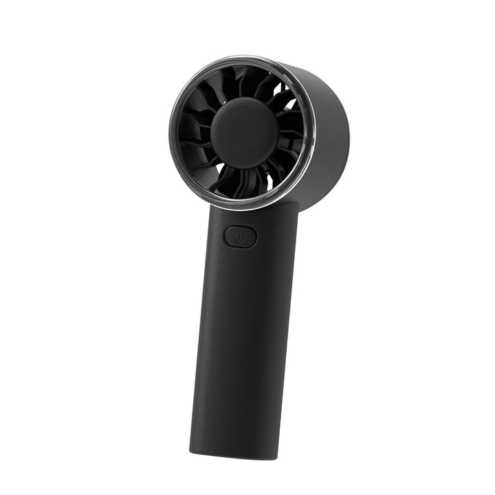 Hvit bærbar minivifte med USB for personlig kjøling. Kompakt design, perfekt for kontor og reise.