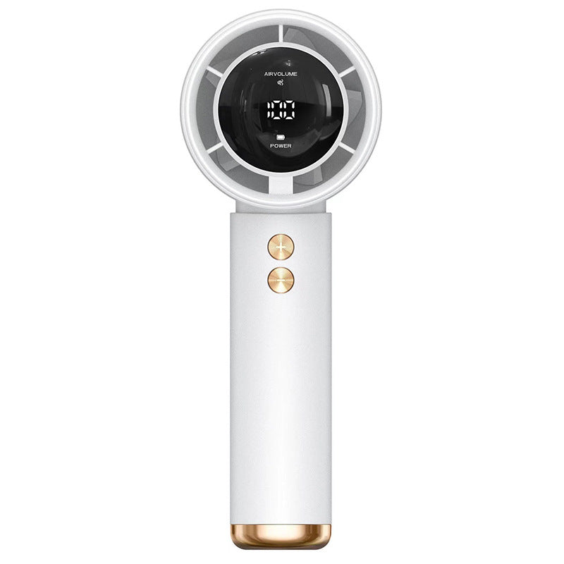 Kraftfull dame minivifte for kontoret eller på farten; liten personlig kjøling, essensiell sommergadget.