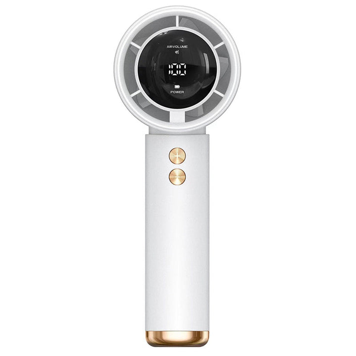 Kraftfull dame minivifte for kontoret eller på farten; liten personlig kjøling, essensiell sommergadget.