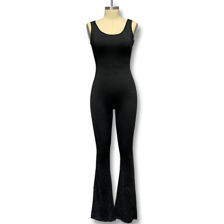Rød sporty dame jumpsuit, lett og pustende for vår, sommer og aktiv bruk.