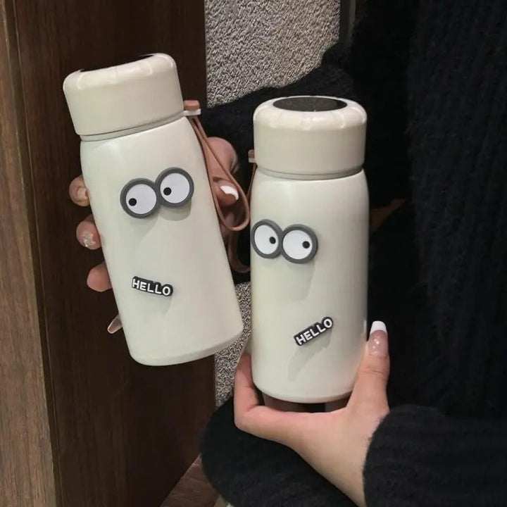 Damer isolert vannflaske med stilfullt mønster. 400ml BPA-fri drikkeflaske, holder drikken kald/varm på reise.