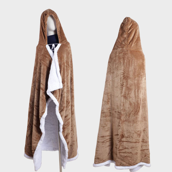 Mykt og koselig dobbelt fleece plysjteppe for dame. Ideelt varmt pledd til stue eller soverom, hjemmeinnredning.