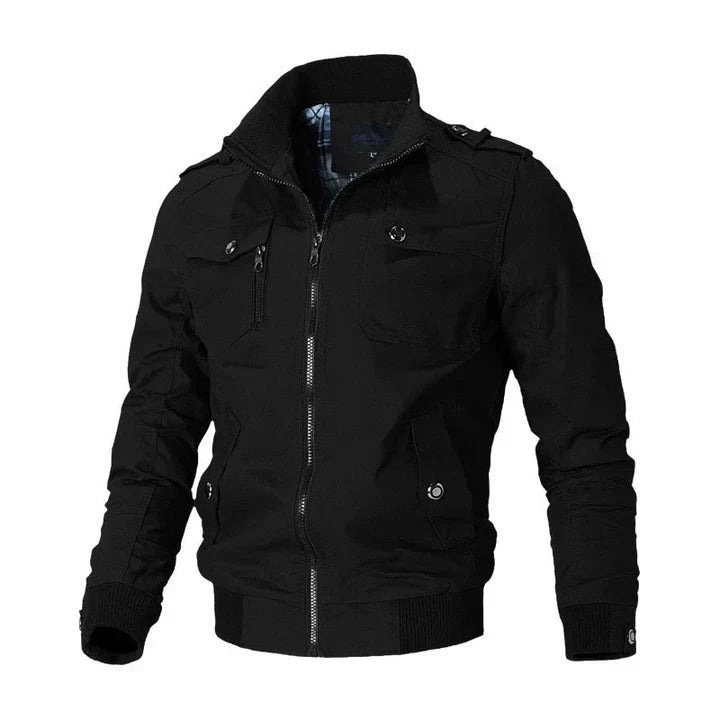 Stilfull herre bomberjakke for urban stil. Allsidig vår-, høst- og fritidsjakke for menn, perfekt for casual bruk.