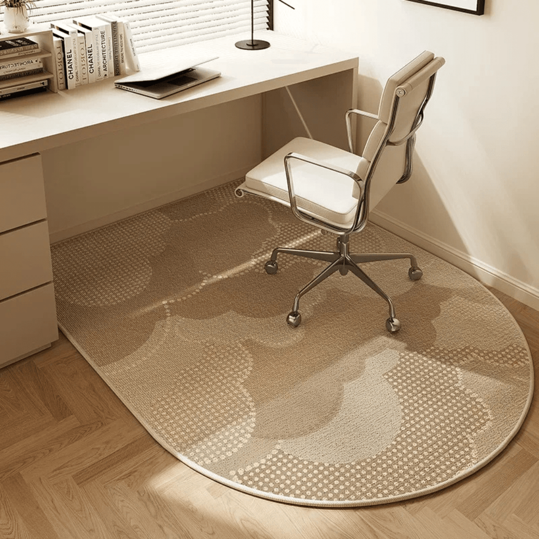 Ergonomisk gulvbeskytter til arbeidsstasjon, ideell for kontorstol på harde gulv eller tepper i hjemmekontoret.