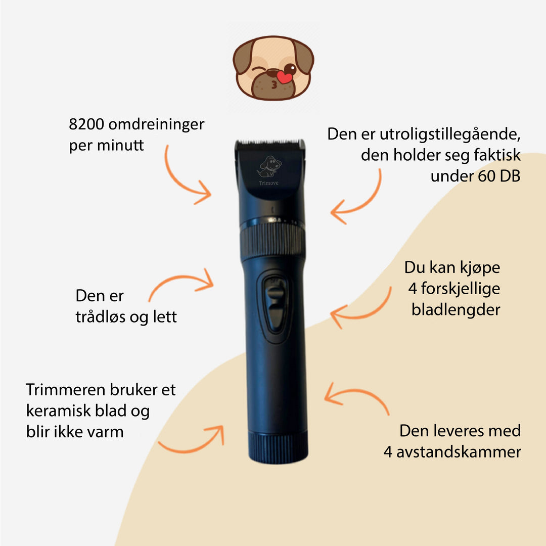 Best i Test 2023 hundetrimmer med avansert keramisk teknologi for profesjonell og skånsom pelsstell på alle hunder.