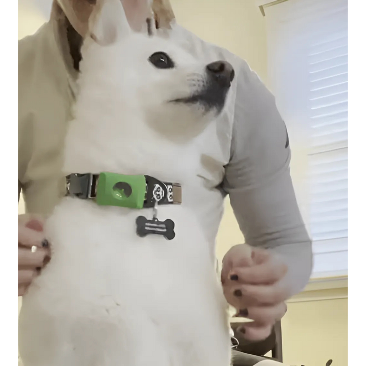 To flått- og loppeanheng for kjæledyr. Naturlig, giftfri og vannavstøtende beskyttelse til hund og katt.